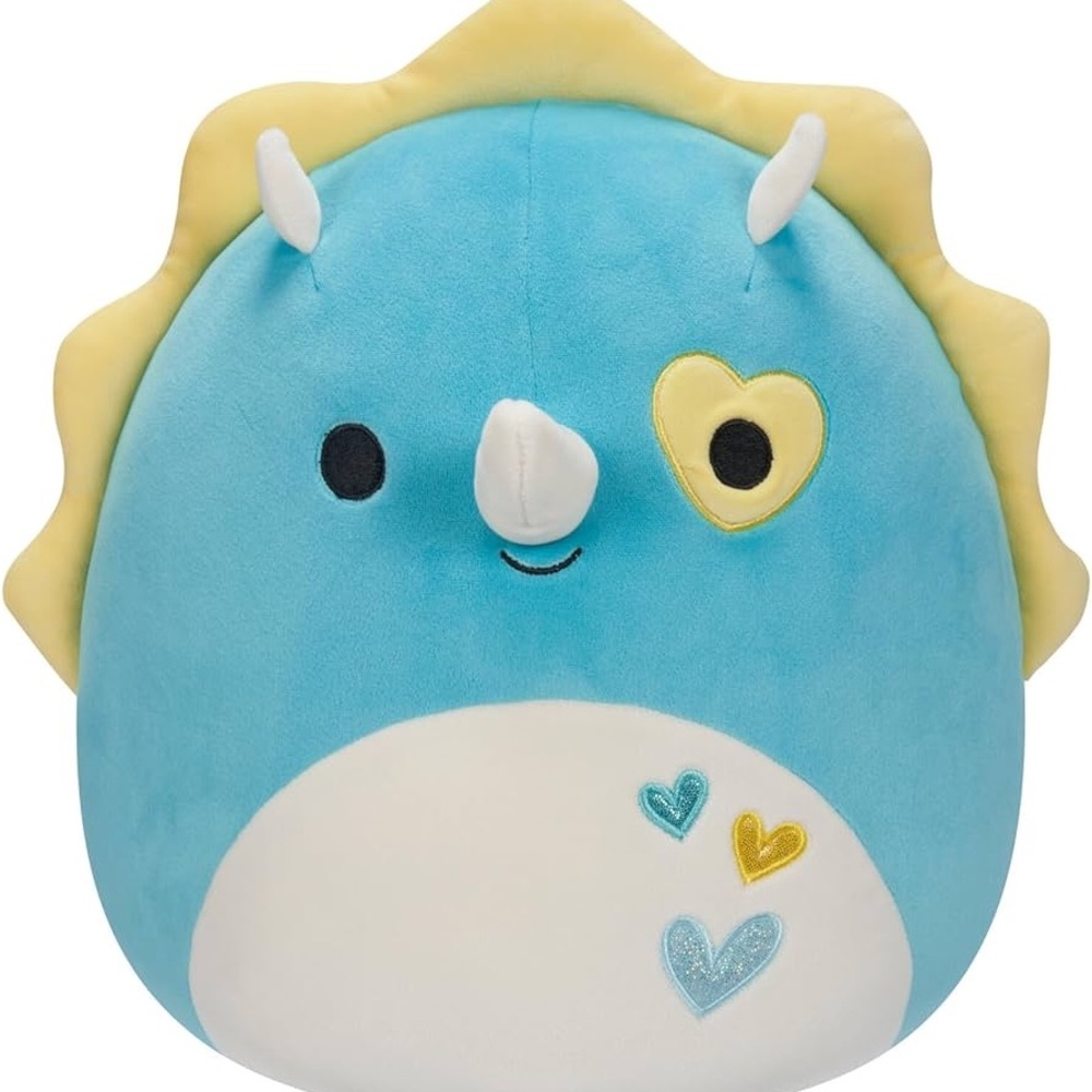 Braedon 9 inch Squishmallow Valentines Teal and Yellow